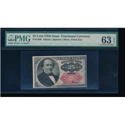 25 Cent Fifth Issue Fractional Note PMG 63EPQ