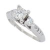Image 3 : 14KT White Gold 0.94ctw Diamond Ring