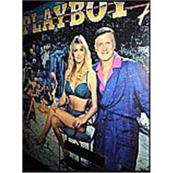 HUGH HEFNER SILK ROBE ON PLAYBOY 35TH ANNIVERSARY PINBALL MACHINE AND FEATURED IN THE BOOK  INSIDE T