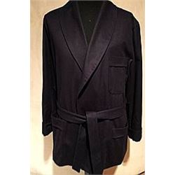 HUGH HEFNER NAVY CASHMERE / WOOL SMOKING JACKET