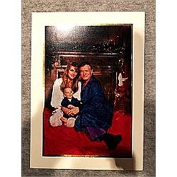 HUGH HEFNER CHRISTMAS CARD PICTURE SILK ROBE AND WEARING AT PARTY MIDSUMMER'S NIGHTS DREAM