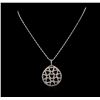 14KT White Gold 0.52 ctw Diamond Pendant With Chain