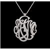 Image 1 : 5.25 ctw Diamond Pendant With Chain - 14KT White Gold