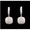 14KT White Gold 1.38 ctw Diamond Earrings