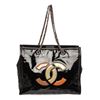 Chanel Black Patent Leather CC Lipstick Tote Bag