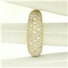 Image 4 : 18k Yellow Gold 4.46 ctw F VS Pave Set Round Brilliant Cut Diamond Dome Band Rin