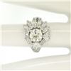 Image 4 : Platinum 2.31 ctw GIA Round Marquise Baguette Diamond Cocktail Ring