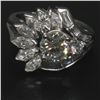 Image 5 : Platinum 2.31 ctw GIA Round Marquise Baguette Diamond Cocktail Ring