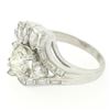 Image 6 : Platinum 2.31 ctw GIA Round Marquise Baguette Diamond Cocktail Ring