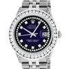 Image 1 : Rolex Mens Stainless Steel Blue Vignette Diamond Datejust Wristwatch With Watch