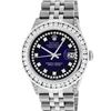 Image 2 : Rolex Mens Stainless Steel Blue Vignette Diamond Datejust Wristwatch With Watch