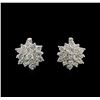 14KT White Gold 2.40 ctw Diamond Earrings