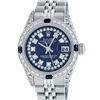 Image 1 : Rolex Ladies Stainless Steel 26MM Blue Diamond Lugs Datejust Wristwatch