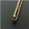 Image 5 : 14k Gold & Platinum Sapphire Open Filigree Fancy Bar Pin Brooch