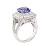 Image 4 : 5.17 ctw Tanzanite and Diamond Ring - 14KT White Gold