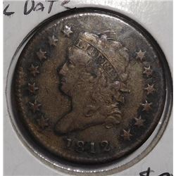 1812 SMALL DATE LARGE CENT VF (CLEANED)