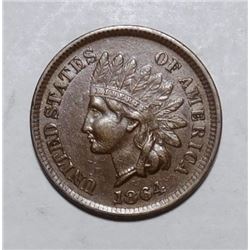 1864-L INDIAN CENT AU-58