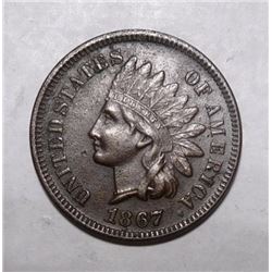 1867 INDIAN CENT AU-58