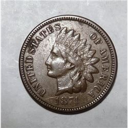 1874 INDIAN CENT AU-55