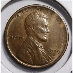 1909-S LINCOLN CENT AU-58