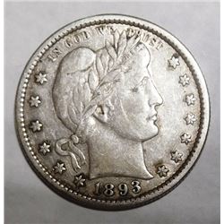 1893-S BARBER QUARTER XF-45
