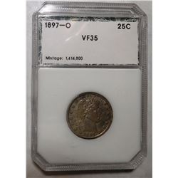 1897-O BARBER QUARTER PCI VF-35