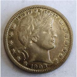1903-O BARBER QUARTER XF-45