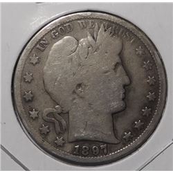 1897-S BARBER HALF DOLLAR VG