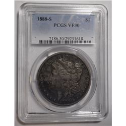 1888-S MORGAN DOLLAR PCGS VF-30