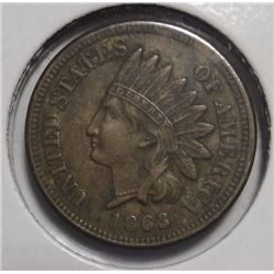 1863 INDIAN CENT AU-55