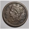 Image 1 : 1853 LARGE CENT VF/XF
