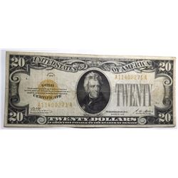 1928 $20.00 GOLD CERTIFICATE XF