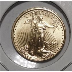 1998 1/10 OZ. AMERICAN EAGLE $5.00 GOLD MS-65