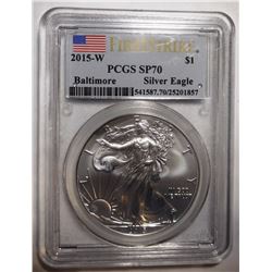 2015-W FIRST STRIKE AMERICAN EAGLE PCGS SP70