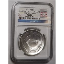 2014-P BASEBALL HALL OF FAME NGC MS-70