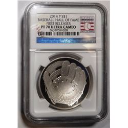 2014-P BASEBALL HALL OF FAME NGC PF-70 ULTRA CAMEO