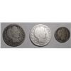 Image 1 : LOT OF TWO BARBER QTRS. & 1913 BARBER DIME (3 COINS)