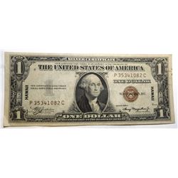 1935-A $1.00 HAWAII SILVER CERTIFICATE NOTE XF