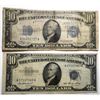 Image 1 : LOT OF 1934-A VG AND 1953 VF $10.00 SILVER CERTIFICATES (2 NOTES)