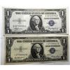 Image 1 : LOT OF 1935-E STAR $1.00 & 1935-A SILVER CERTIFICATES XF/AU (2 NOTES)