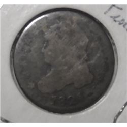 1821 LARGE DATE BUST DIME VG/FINE