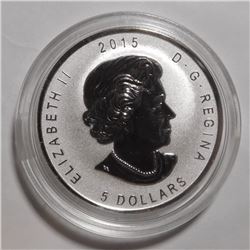 2015 MAPLE LEAF 1 OZ. SILVER ROUND