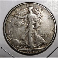 1937-D WALKING LIBERTY HALF DOLLAR XF