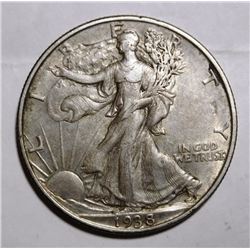 1938 WALKING LIBERTY HALF DOLLAR XF-45