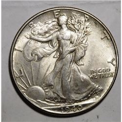 1940 WALKING LIBERTY HALF DOLLAR AU