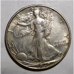 1940-S WALKING LIBERTY HALF DOLLAR AU