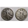 Image 1 : LOT OF TWO 1917 WALKING LIBERTY HALF DOLLARS VG (2 COINS)