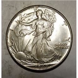 1942 WALKING LIBERTY HALF DOLLAR CH BU