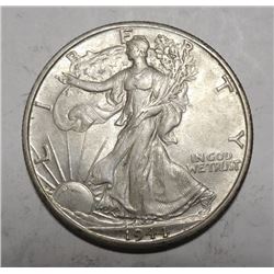 1944-D WALKING LIBERTY HALF DOLLAR AU-55