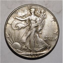 1946-D WALKING LIBERTY HALF DOLLAR XF-45